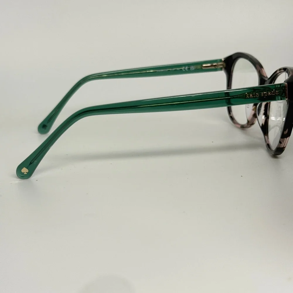 Kate Spade New York Eyeglasses K30047COS HT8 140 Pink Tortoise Green Cat Eye‎
